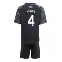 Aston Villa Ezri Konsa #4 Vonkajší Detský futbalový dres 2025-26 Krátky Rukáv (+ trenírky)